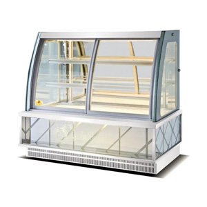 curved glass refrigerated bakery case